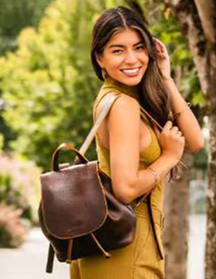 Sacs à dos en cuir femme personnalisés