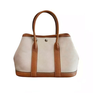 Sac fourre-tout sur toile avec poignées en cuir sac à main